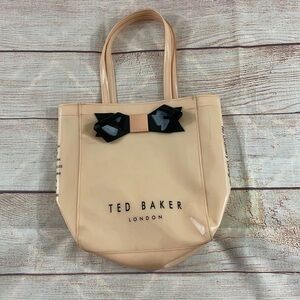 Ted Baker plastic tote carry bag with bow tie accent - OS